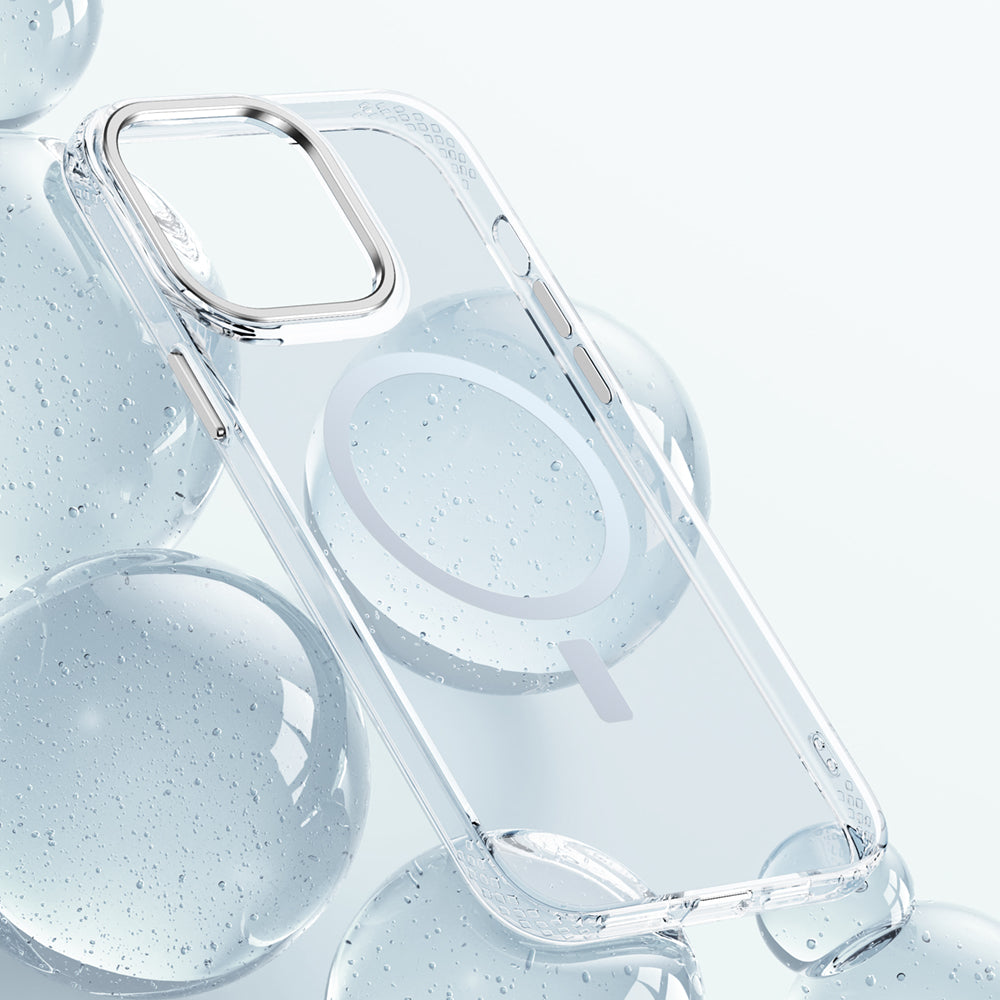 Suitable for iPhone15ProMax transparent magnetic hard case