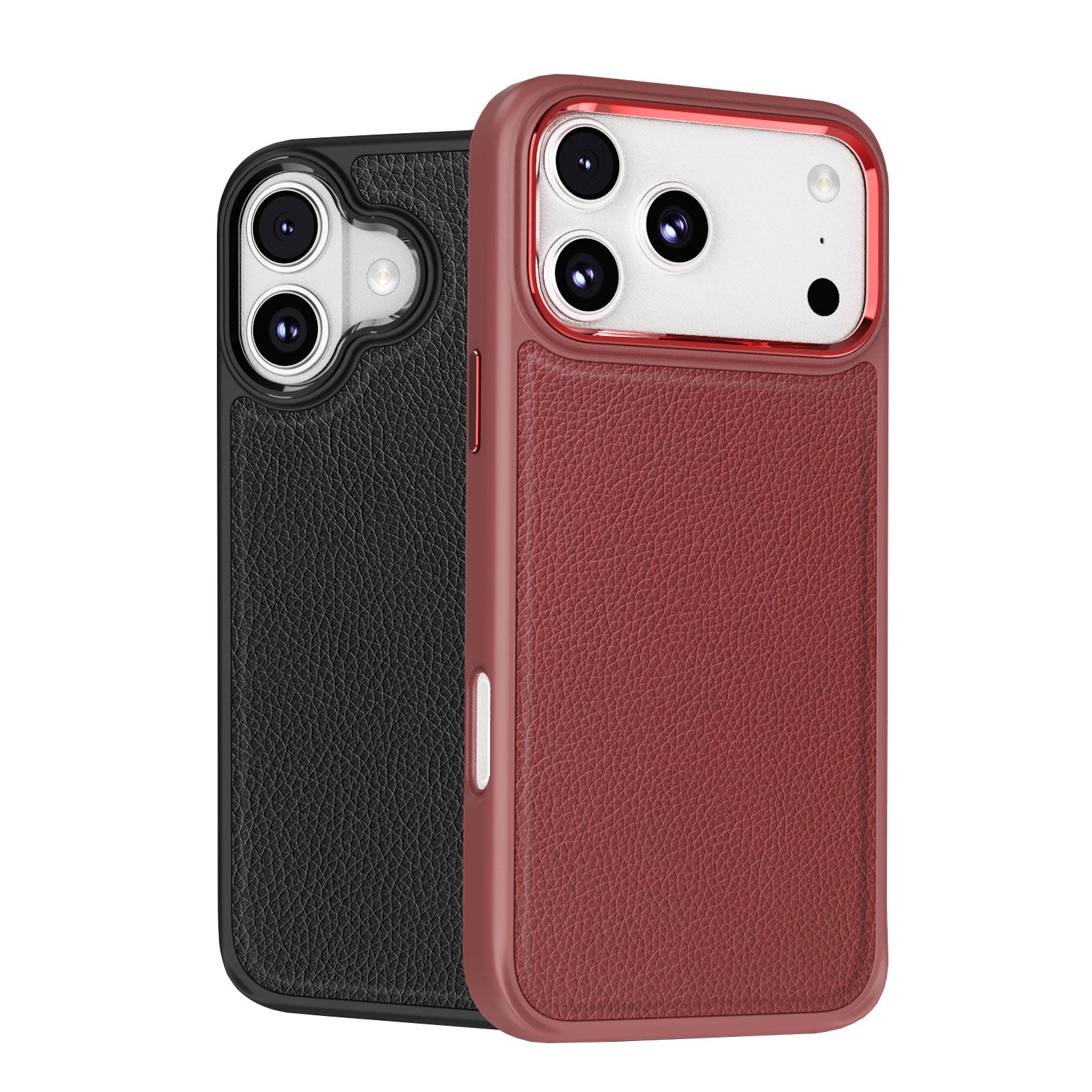 Suitable for iPhone 17 series plain leather protective case